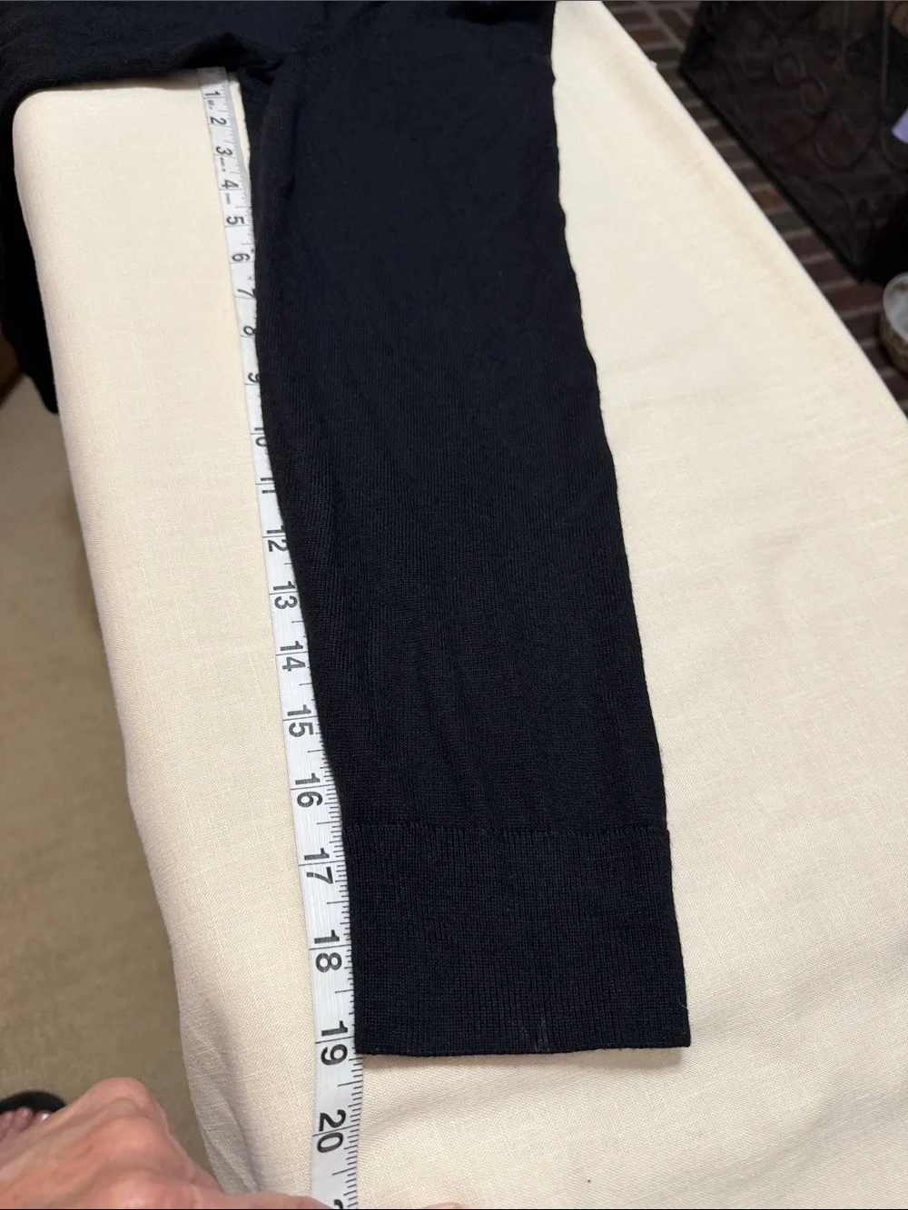 Banana Republic Men's Black Merino Wool 1/4 Zip-Neck Sweater